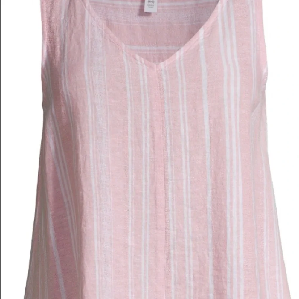 Linen V-neck tank top - Picture 4 of 6